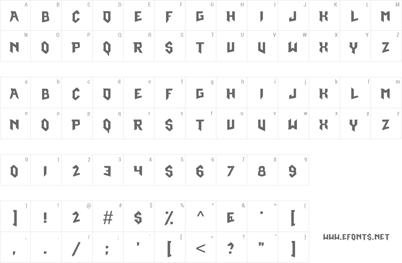 Font Omega Ruby preview